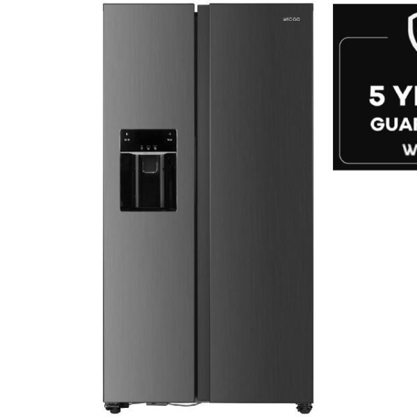 Wiggo WR-SBS18IME(X) – Luxe en Energiezuinige Amerikaanse Koelkast in RVS Style