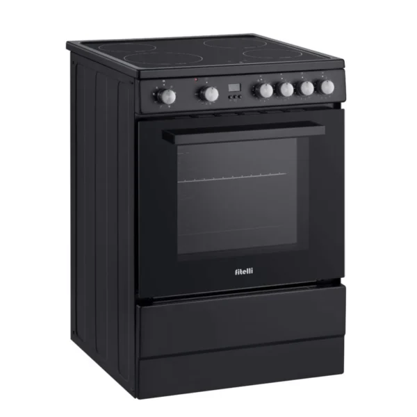 Fitelli FI6001ZW Inductie Fornuis – Vrijstaand | 60 cm | Zwart