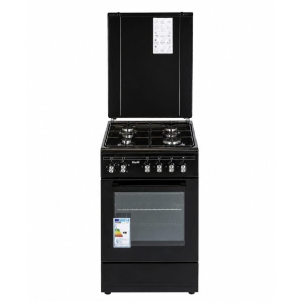 Fitelli FG5001ZW Gasfornuis met Elektrische Oven - 50 cm Breed